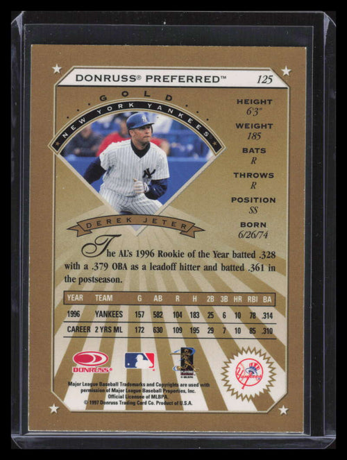 1997 Donruss Preferred 125 Derek Jeter G Gold