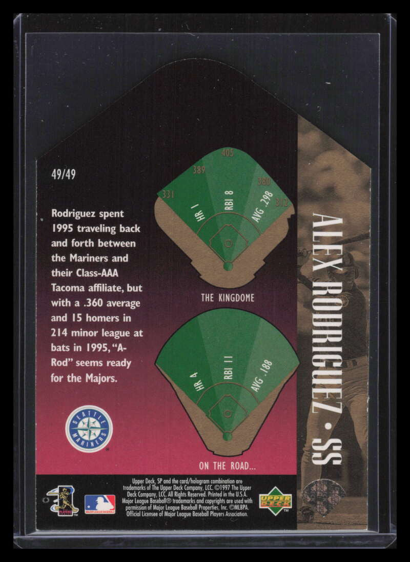 1997 SP Special FX 49 Alex Rodriguez '96 1996 Die Cut