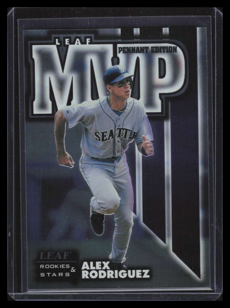 1998 Leaf Rookies &amp; Stars Leaf MVP's Pennant Edition 4 Alex Rodriguez 204/500