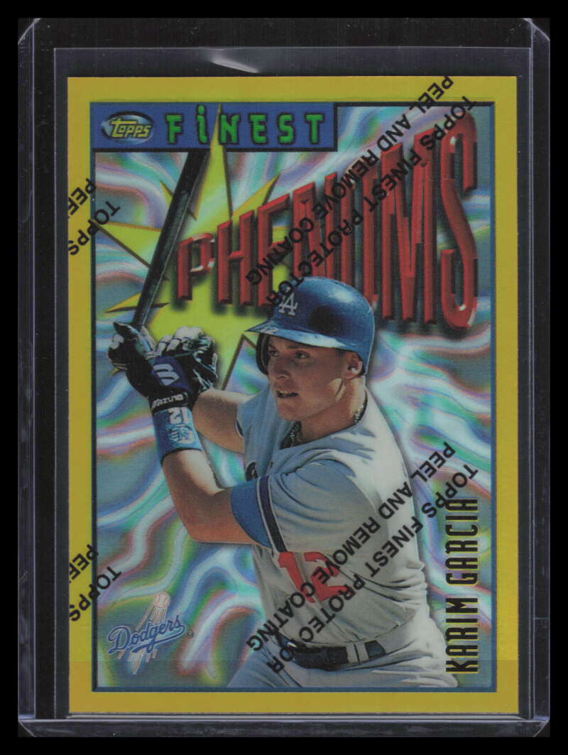 SOLD 122703 1996 Finest Refractor 20 Karim Garcia Gold Rare (b)