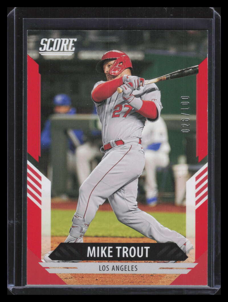 2021 Score Red 9 Mike Trout 26/100