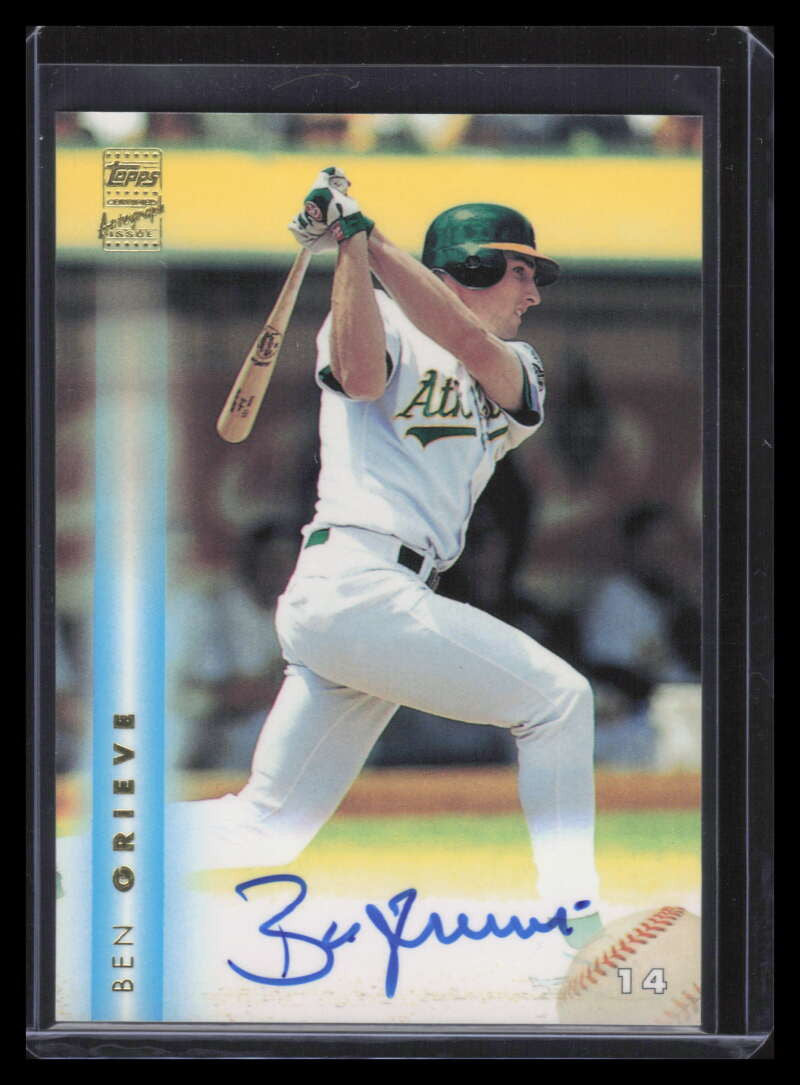 1999 Topps Autographs a7 Ben Grieve Auto