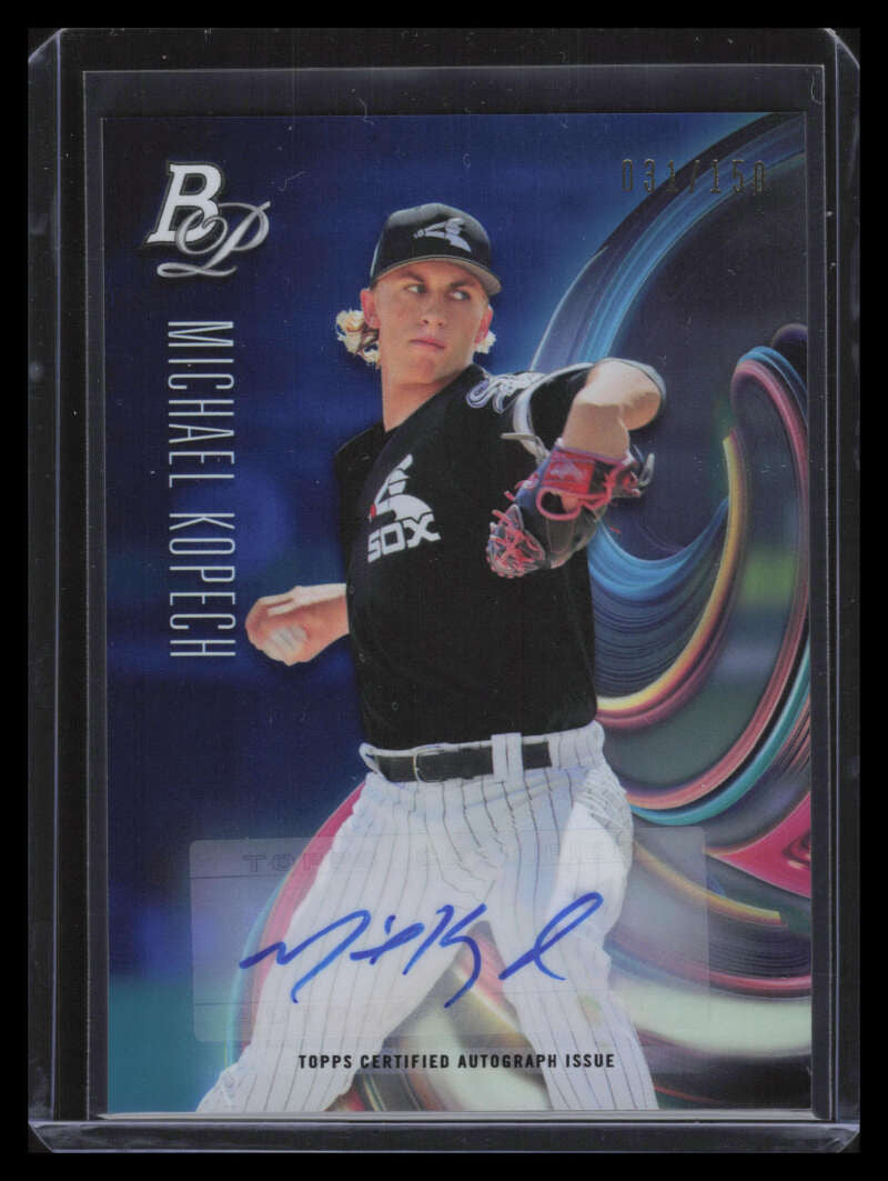 2018 Bowman Platinum Prospect Autographs Blue Michael Kopech Rookie Auto 31/150