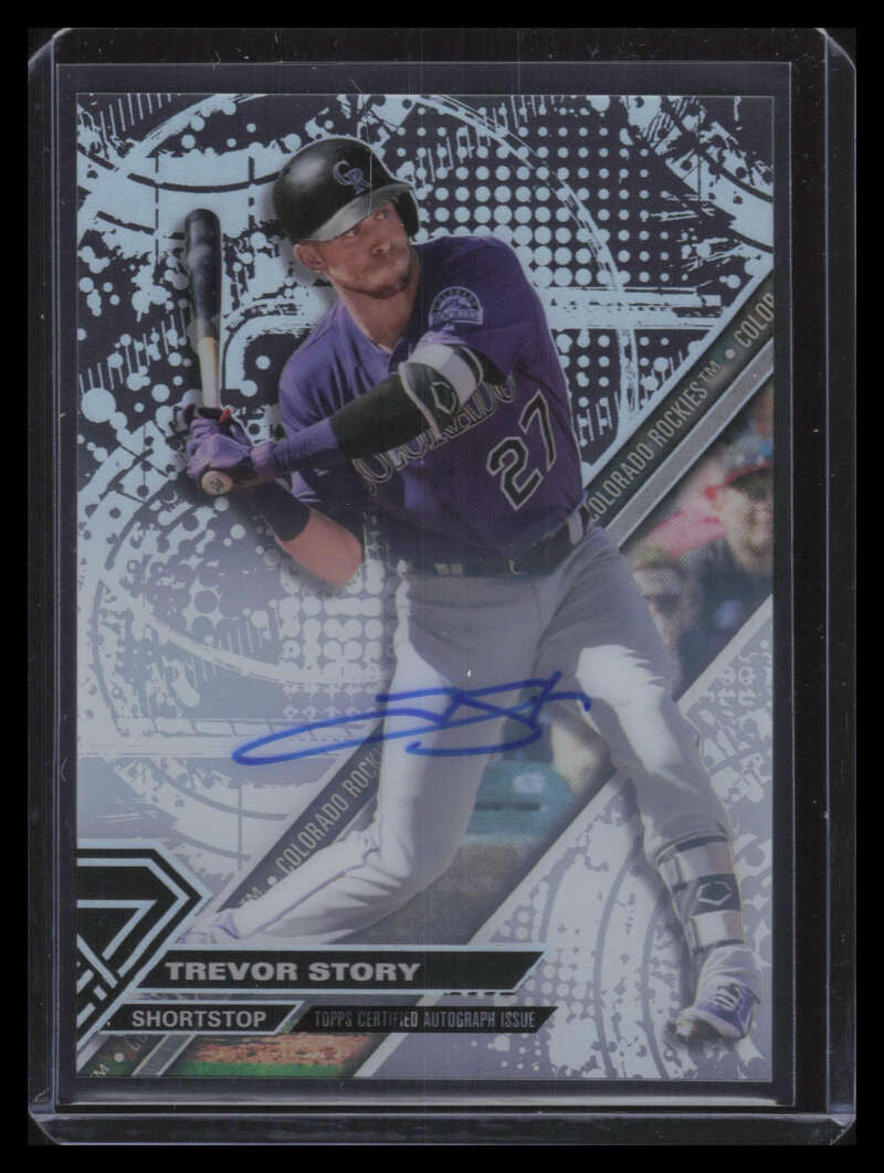2017 Topps High Tek Autographs HTTS Trevor Story Auto