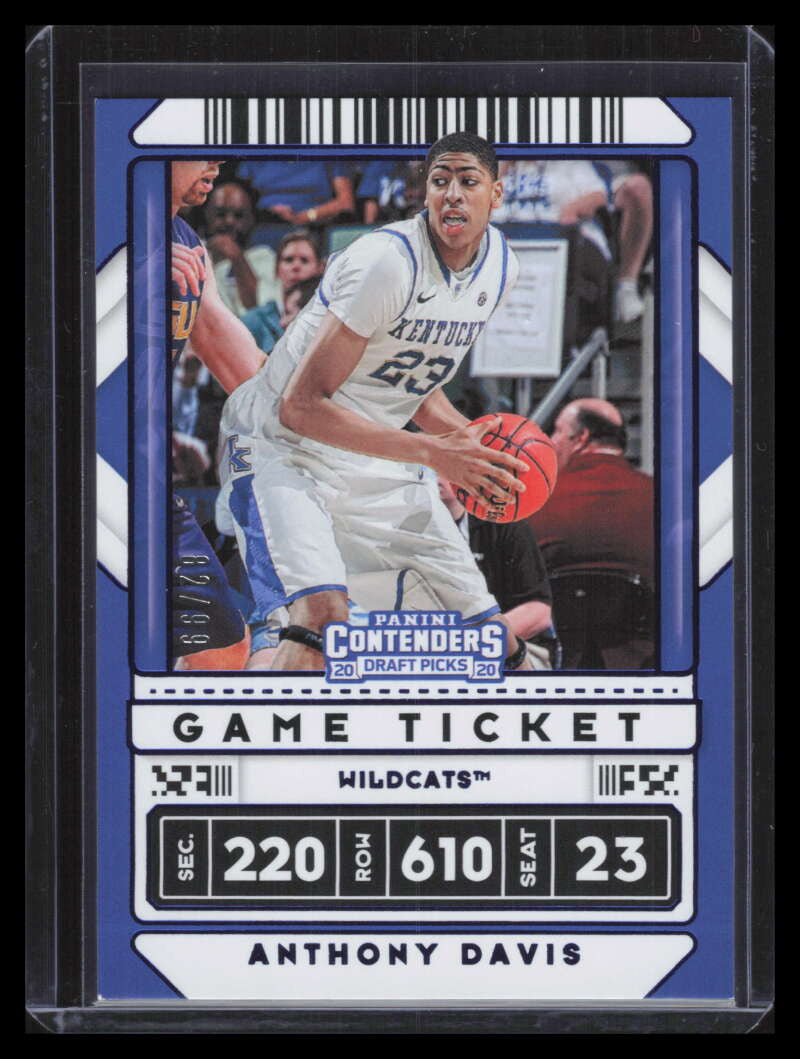 2020-21 Panini Contenders Draft Picks Game Ticket Blue 7 Anthony Davis 82/99