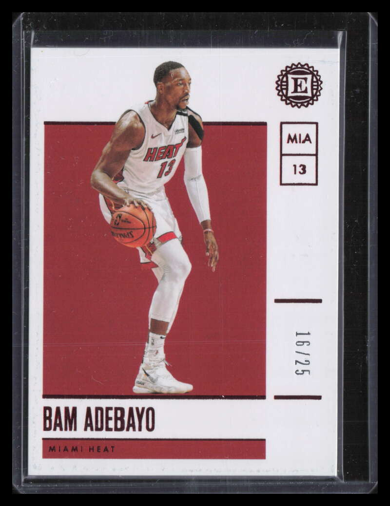 2019-20 Panini Encased Red 16 Bam Adebayo 16/25