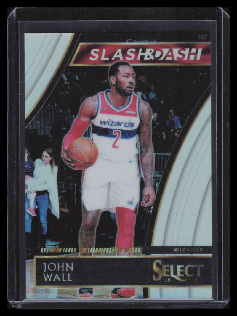 2018-19 Select Slash &amp; Dash Prizms Silver Refractor 24 John Wall 38/99
