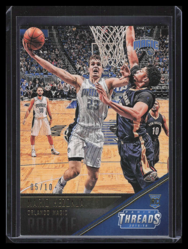 2014-15 Panini Threads Century Proof Gold 186 Mario Hezonja Rookie 5/10