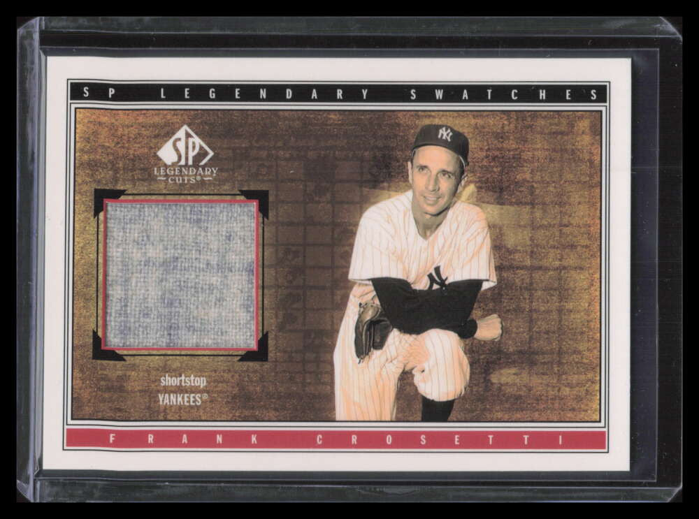2002 SP Legendary Cuts Game Swatches SFCR Frank Crosetti Jersey