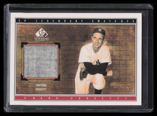 2002 SP Legendary Cuts Game Swatches SFCR Frank Crosetti Jersey