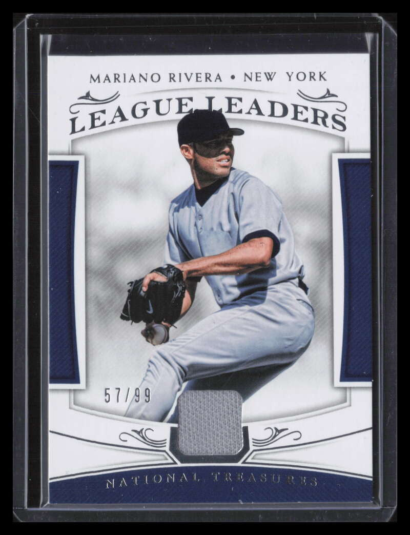 2018 Panini National Treasures League Leaders 18 Mariano Rivera Jersey 57/99