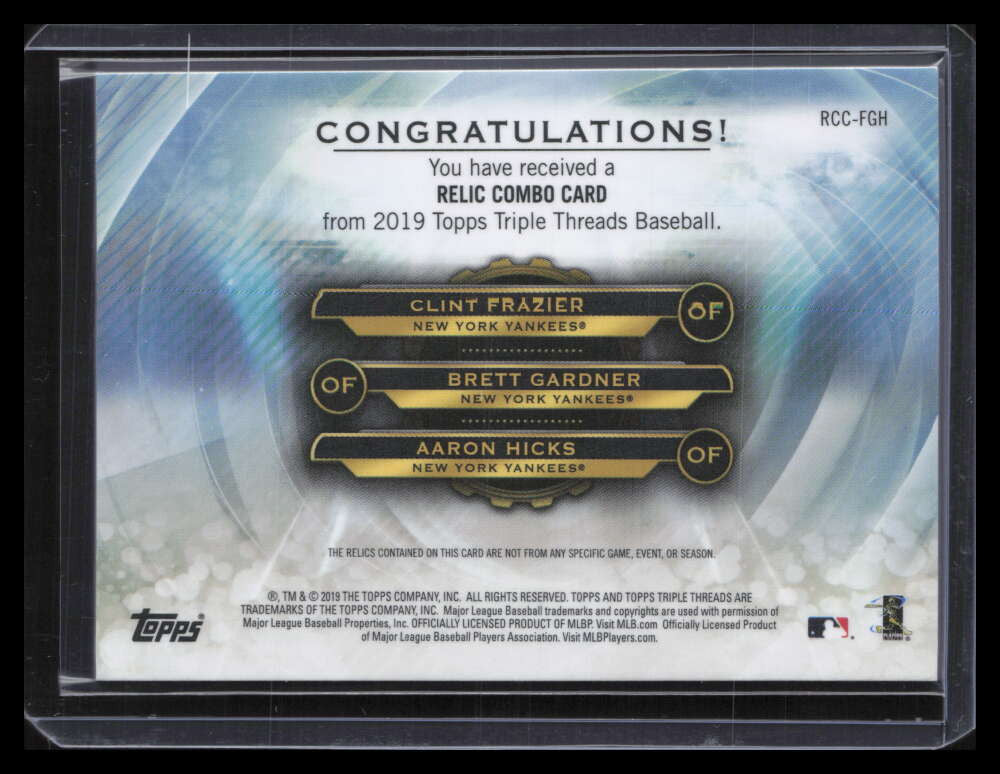 2019 Topps Triple Threads Combos Emerald Frazier Hicks Gardner Jersey 14/18
