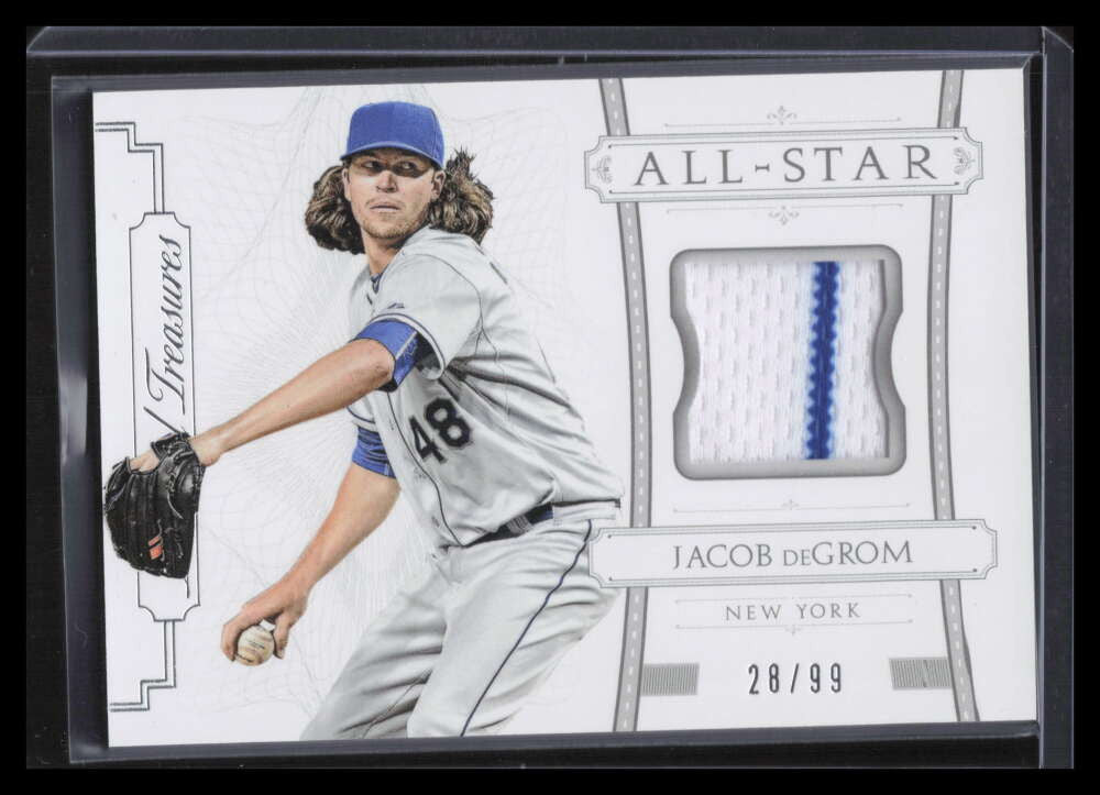 2015 Panini National Treasures All Star Materials 17 Jacob deGrom Jersey 28/99