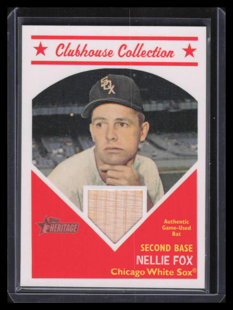 2008 Topps Heritage Clubhouse Collection Relics NF Nellie Fox Bat