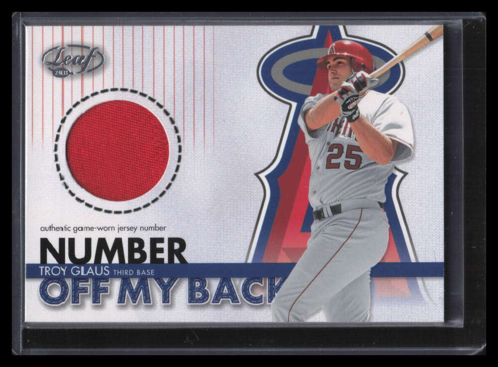 2003 Leaf Number Off My Back 13 Troy Glaus Patch 39/50