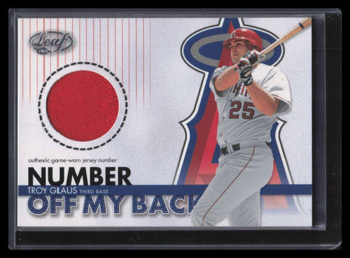 2003 Leaf Number Off My Back 13 Troy Glaus Patch 39/50