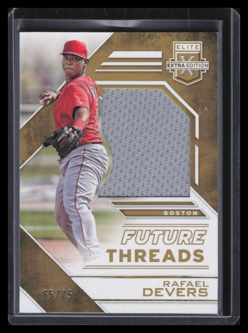 2016 Elite Future Threads Silhouettes Gold 5 Rafael Devers Rookie Jersey 65/75