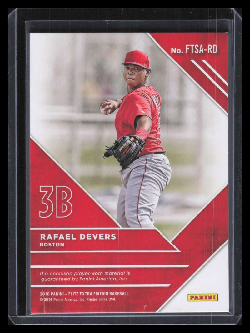 2016 Elite Future Threads Silhouettes Gold 5 Rafael Devers Rookie Jersey 65/75