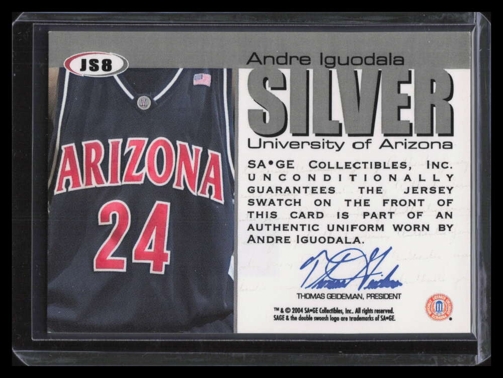 2004 SAGE Jerseys Silver j8 Andre Iguodala Rookie Jersey 46/50