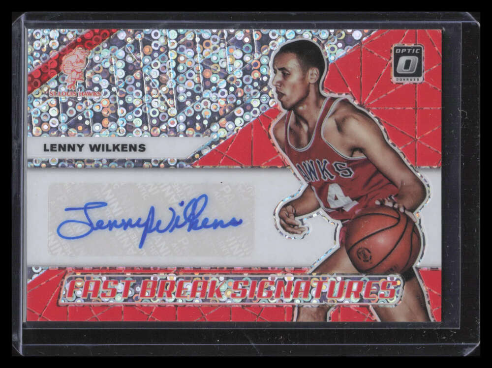 2019-20 Donruss Optic Fast Break Signatures 62 Lenny Wilkens Auto