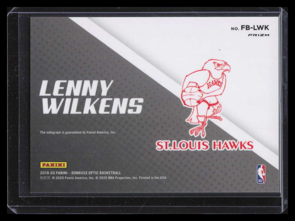 2019-20 Donruss Optic Fast Break Signatures 62 Lenny Wilkens Auto