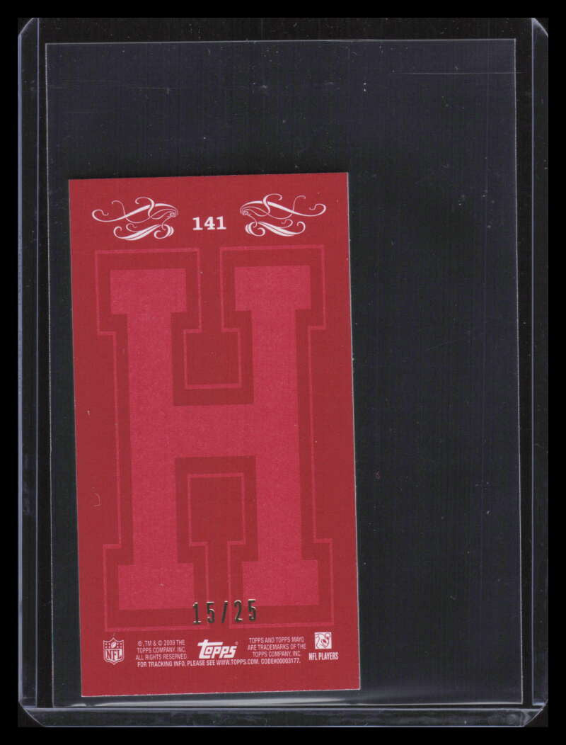 2009 Topps Mayo Mini Red Harvard Back 141 Justin Fargas 15/25