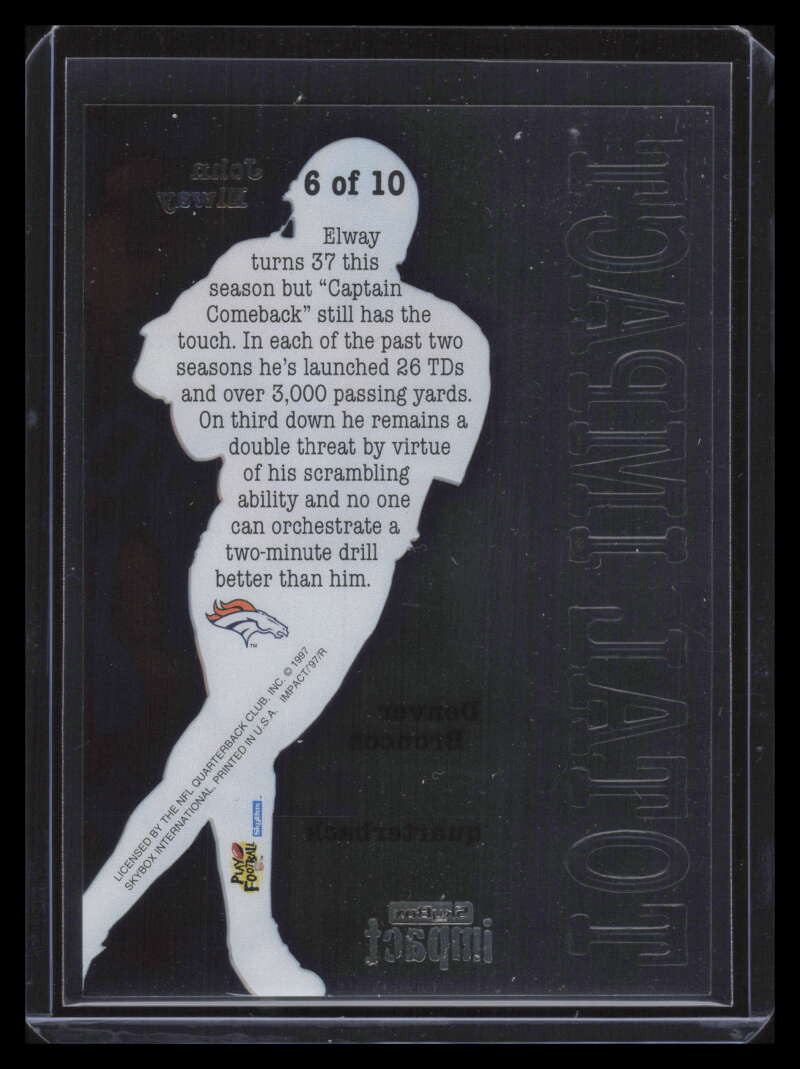1997 SkyBox Impact Total Impact 6 John Elway
