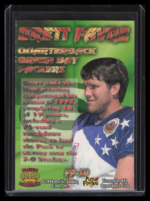 1996 Pacific Litho-Cel Feature Performers fp10 Brett Favre