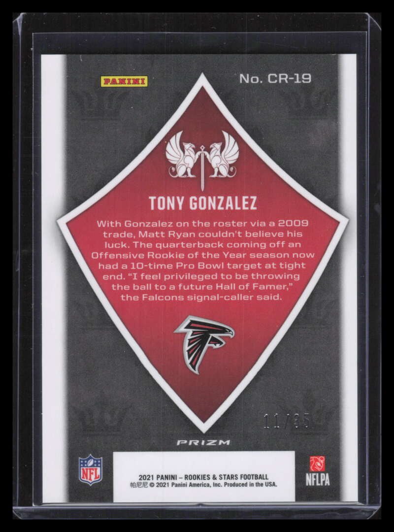 2021 Rookies &amp; Stars Crusade Purple 19 Tony Gonzalez 11/35