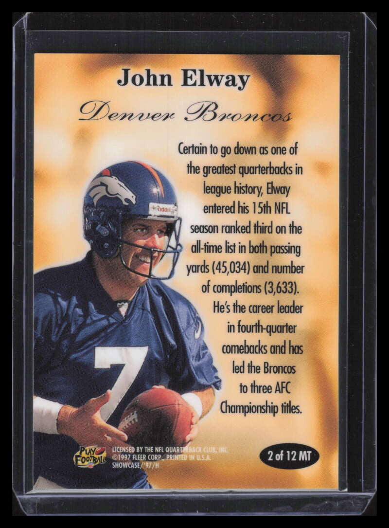 1997 Flair Showcase Midas Touch mt2 John Elway