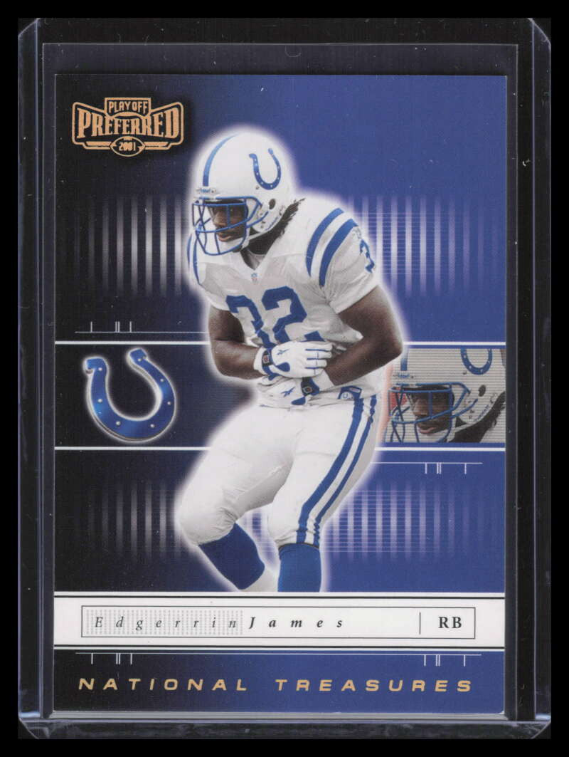 2001 Playoff Preferred National Treasures Gold 16 Edgerrin James 89/100