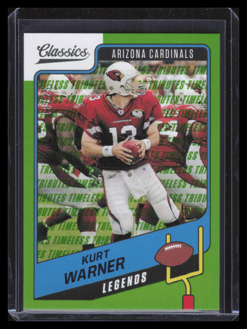 2021 Classics Timeless Tributes Green 117 Kurt Warner LEG 18/25 Legends