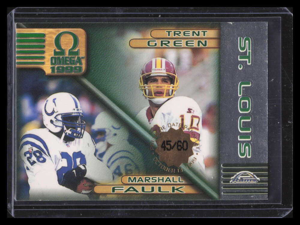 1999 Pacific Omega Premiere Date 226 Trent Green Marshall Faulk 45/60