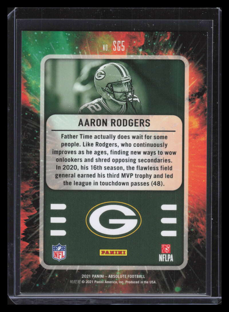 2021 Absolute Star Gazing Spectrum Red 5 Aaron Rodgers 29/75