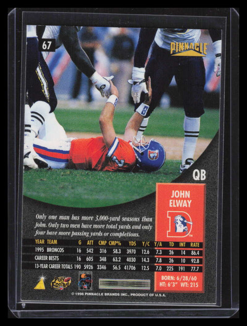 1996 Pinnacle Artist's Proofs 67 John Elway