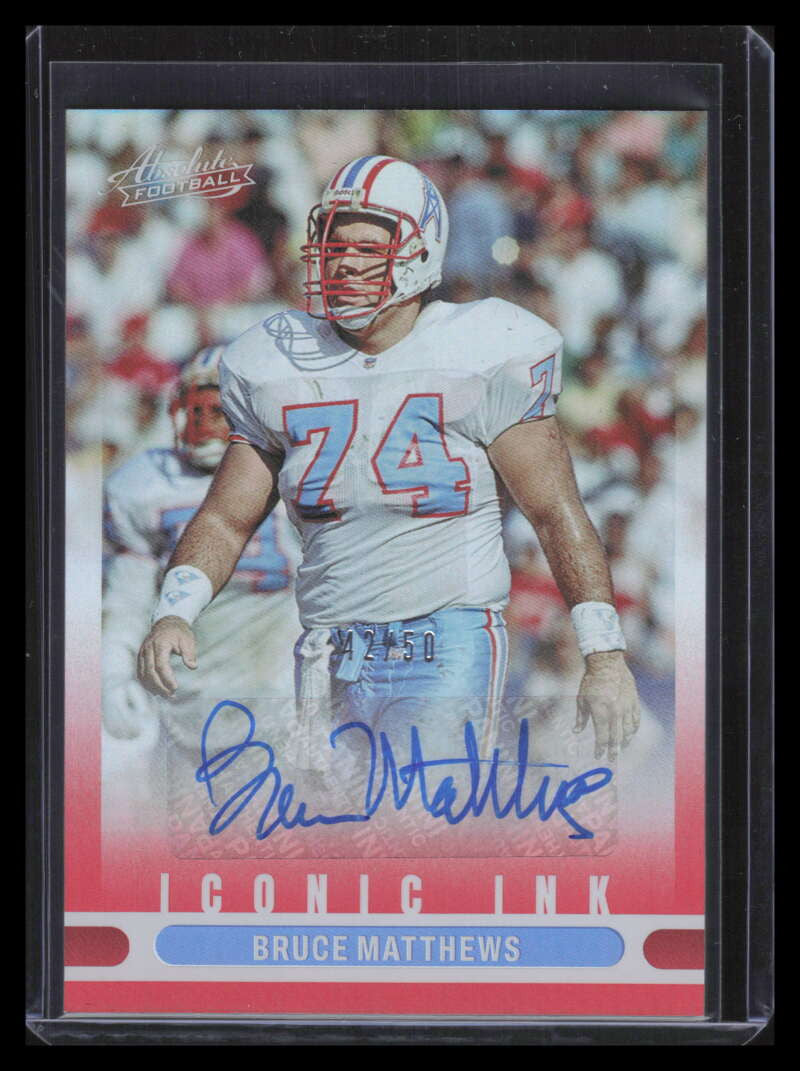 2022 Absolute Iconic Ink Red 16 Bruce Matthews Auto 42/50
