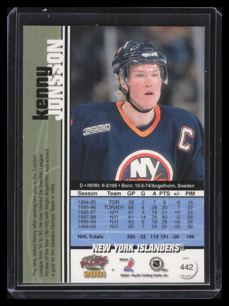 2000-01 Pacific Copper 442 Kenny Jonsson 30/40