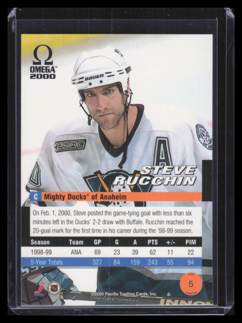 1999-00 Pacific Omega Ice Blue 5 Steve Rucchin 25/75