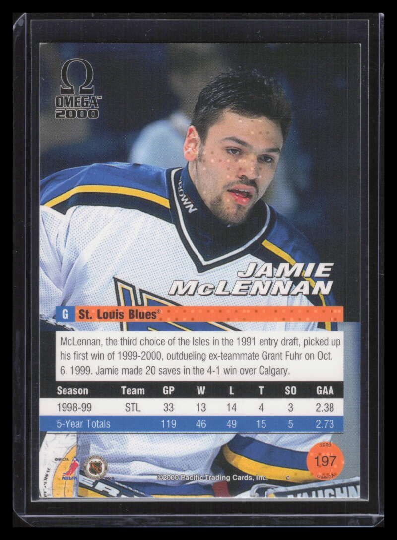 1999-00 Pacific Omega Premiere Date 197 Jamie McLennan 43/68