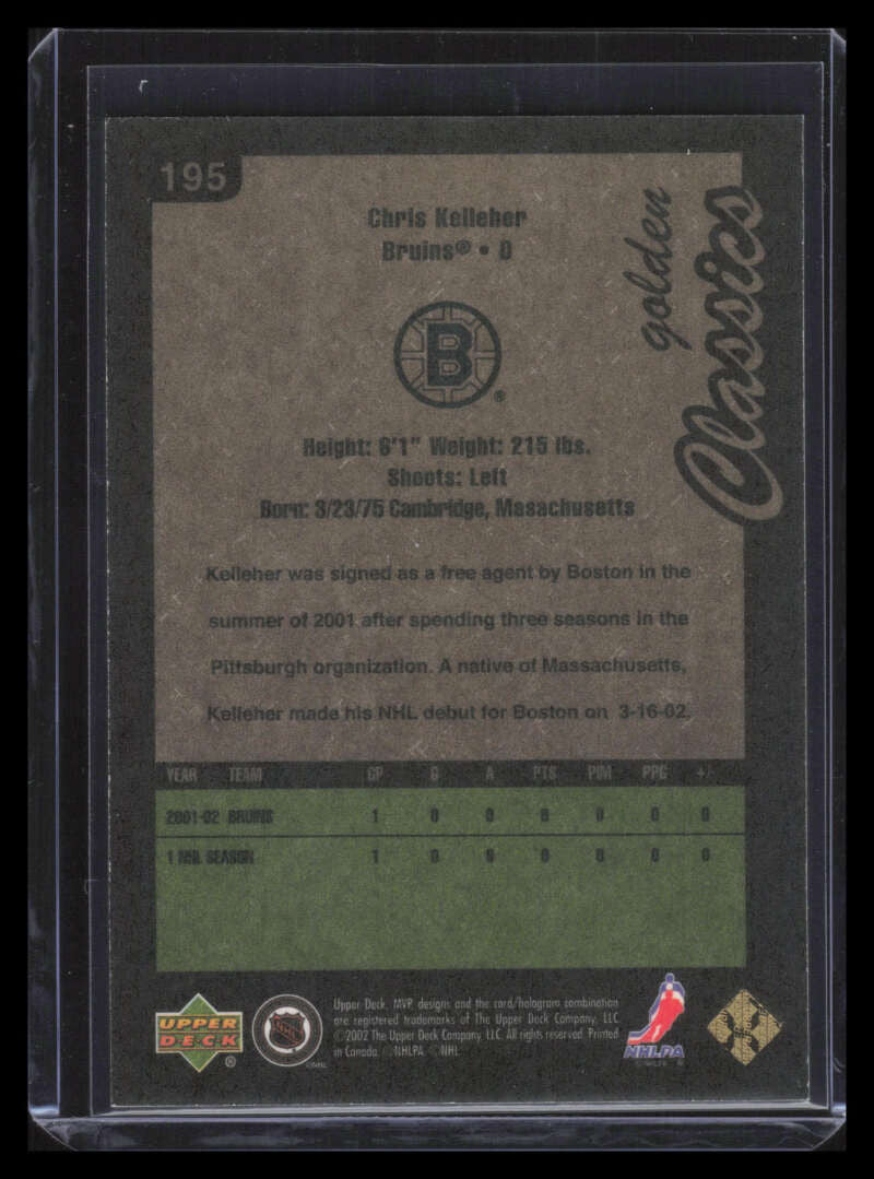 2002-03 Upper Deck MVP Golden Classics 195 Chris Kelleher 38/50