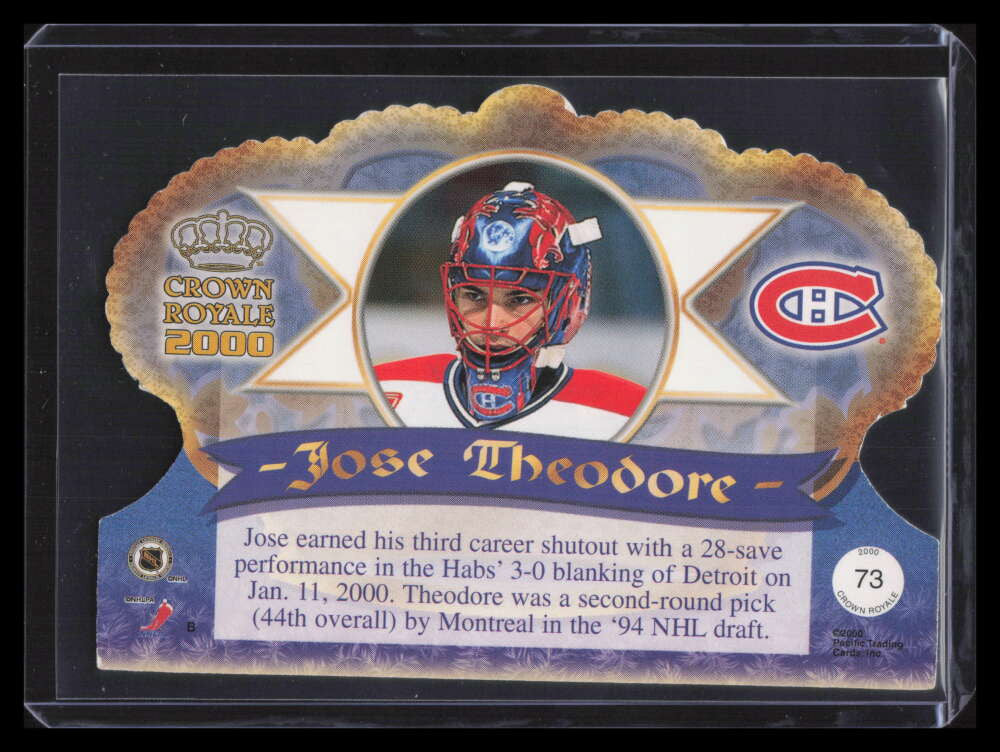 1999-00 Crown Royale Limited Series 73 Jose Theodore 84/99