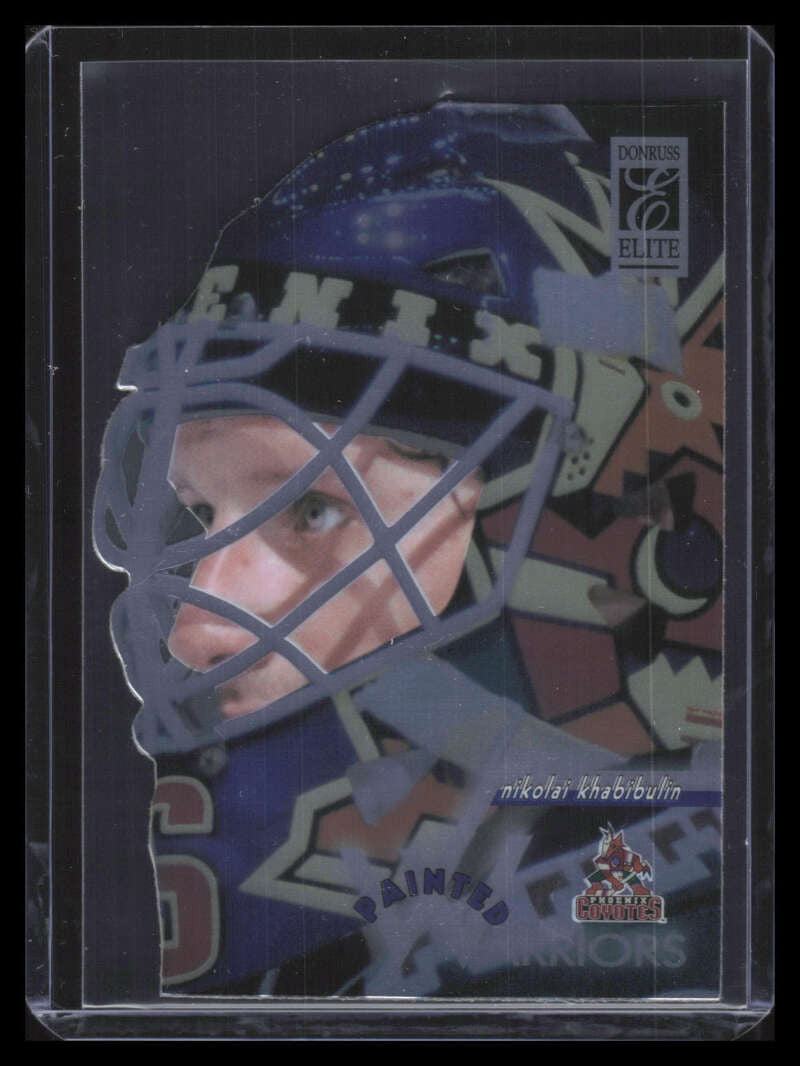 1996-97 Donruss Elite Painted Warriors 9 Nikolai Khabibulin 1159/2500