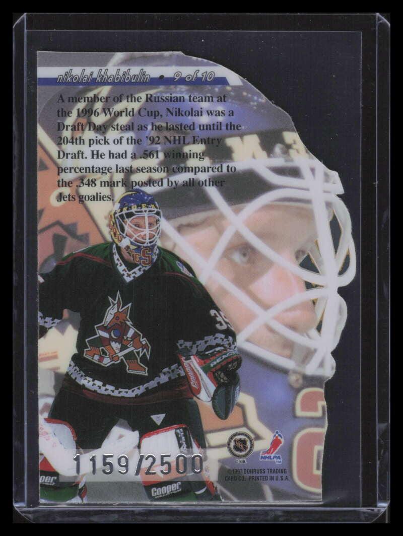 1996-97 Donruss Elite Painted Warriors 9 Nikolai Khabibulin 1159/2500