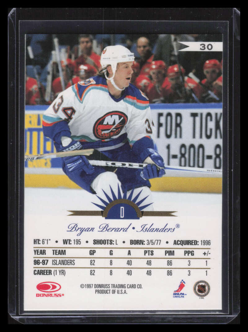 1997-98 Leaf Fractal Matrix 30 Bryan Berard GY /250