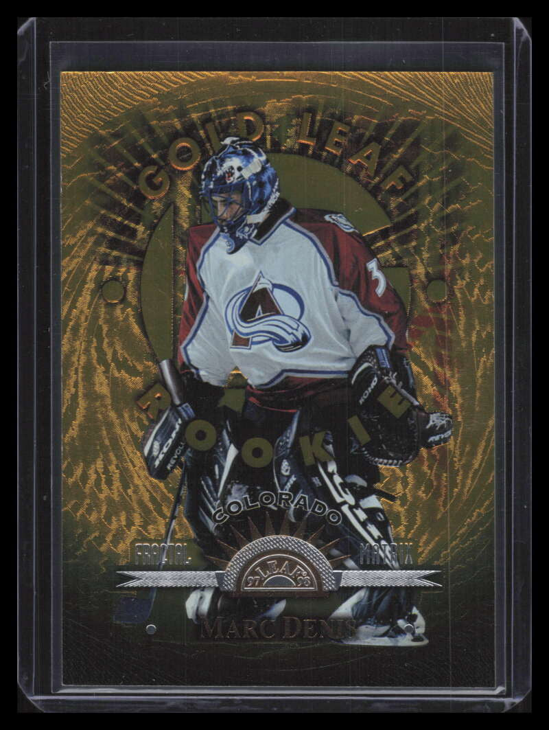 1997-98 Leaf Fractal Matrix 148 Marc Denis GLR GY /250 Gold Leaf Rookie
