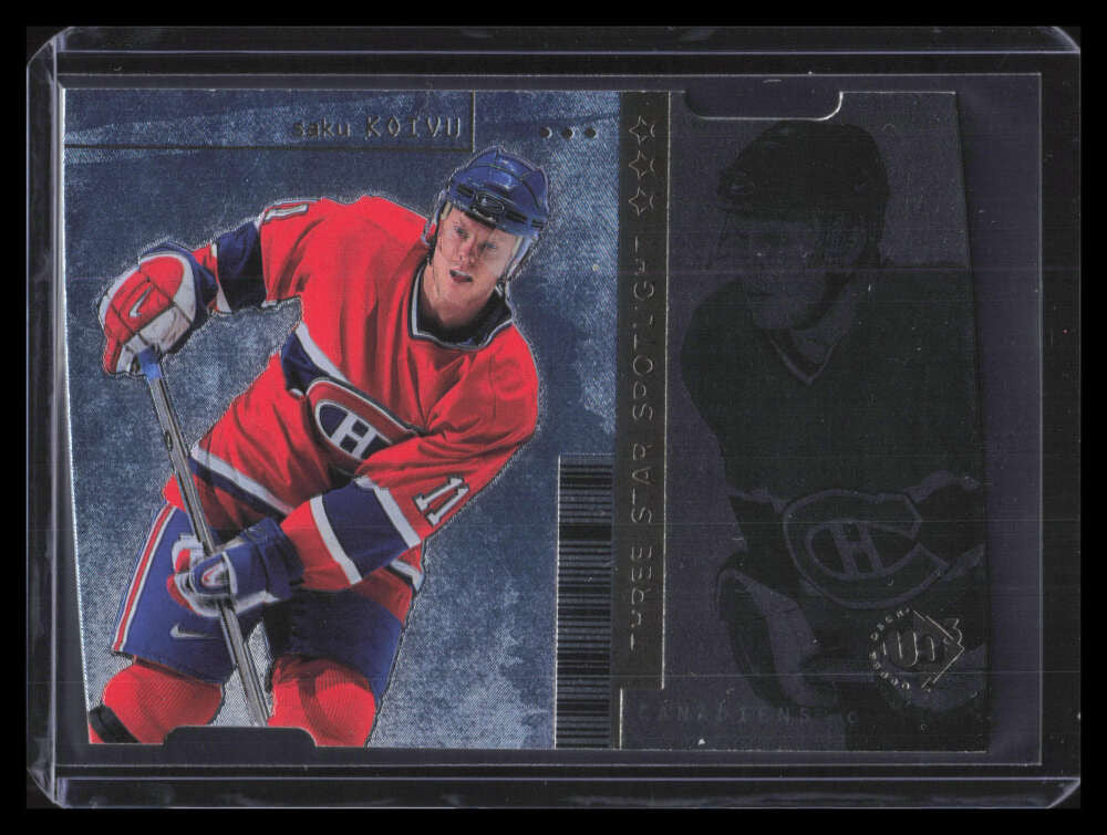 1998-99 UD3 Die-Cuts 103 Saku Koivu TSS 72/1000 Three Star Spotlight