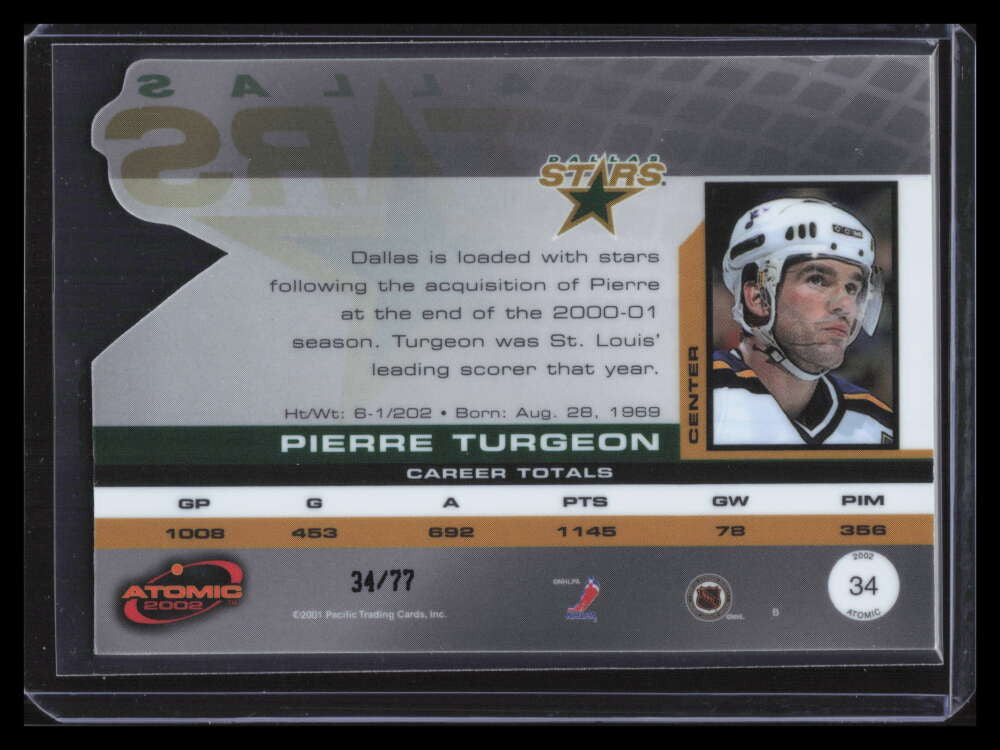 2001-02 Atomic Blue 34 Pierre Turgeon 34/77