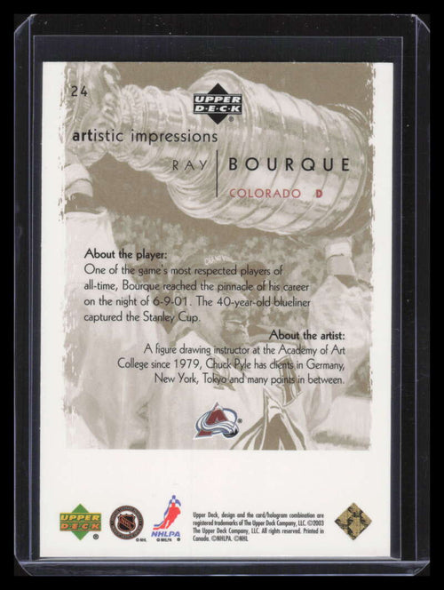 2002-03 UD Artistic Impressions Gold 24 Ray Bourque 43/199