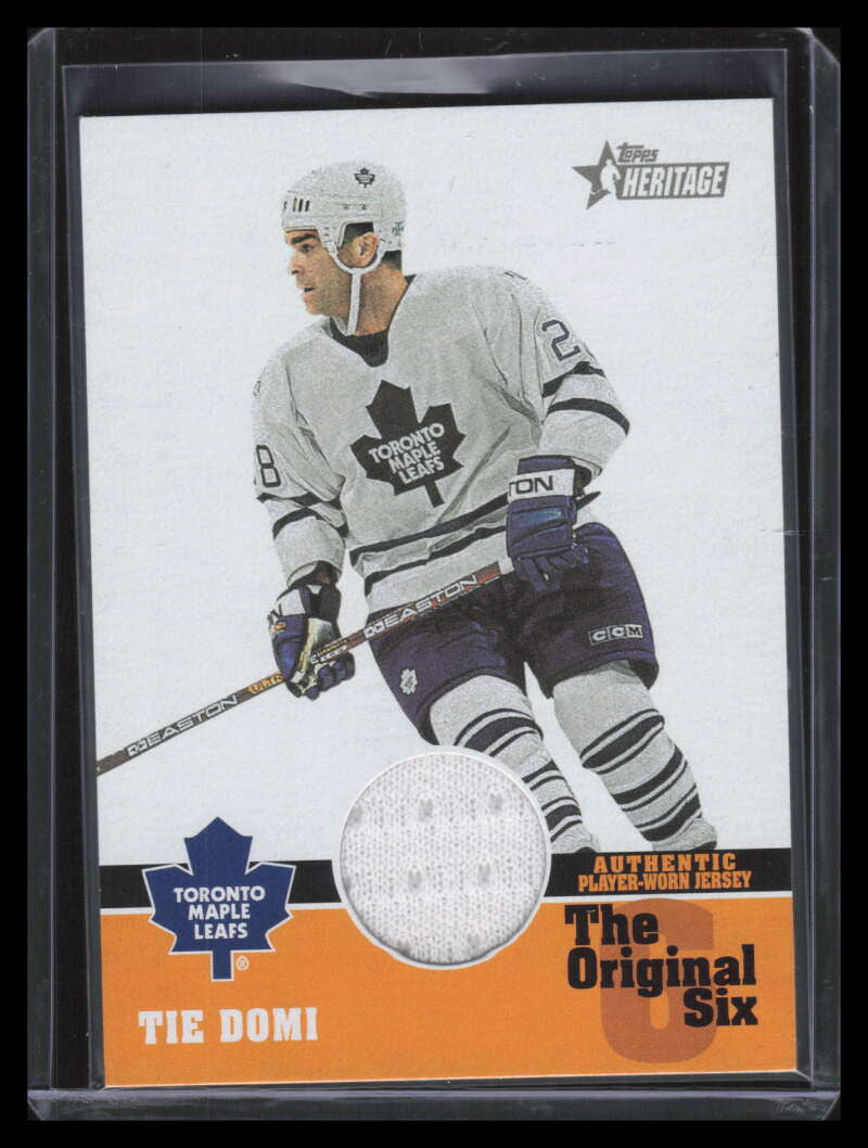 2000-01 Topps Heritage Original Six Relics OSJTD Tie Domi Jersey
