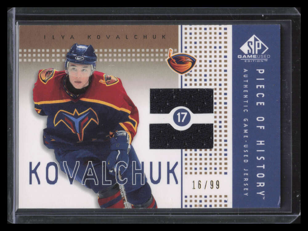 2002-03 SP Game Used Piece of History Gold PHKK Ilya Kovalchuk Jersey 16/99